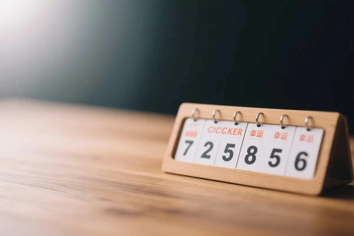 幸运数字与彩票票面细节的象征性画面